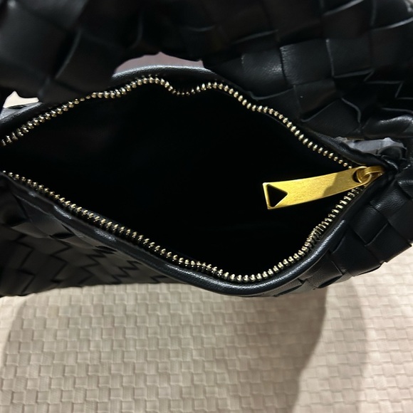 BC Bags Black Woven Hobo Bag SZ S - Picture 3 of 4